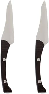 Knork Pakkawood Walnut Paring Knife, 3.5 Inch High Carbon Stainless Steel, 2 Piece Set