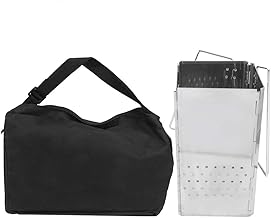 Stainless Steel Foldable Barbecue Grill Smoker Grill Combo Portable Charcoal Firewood Stove Grill Accessories for Camping Garden Outdoor