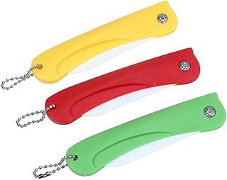 Ceramic Fruit Knife Set 3pcs/box Folding Paring Knife Portable Fruit Cutter Slicer Rust-free Non-damaging to Food Color