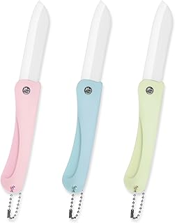 Portable Ceramic Paring Knife Paring Knives Set of 3 Fruit and Vegetable Knife Folding Knife Kitchen Knife For Daily Use Handy Fruit Knife for Picnic Travel Camping Outdoor Activities