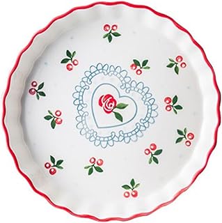 baking tray Hand-painted Underglaze 9.5 Inch Cherry Lovely Ceramic Pie Plate Baking Dish Home Oven with Large Soup Plate Round Plate ceramic baking tray