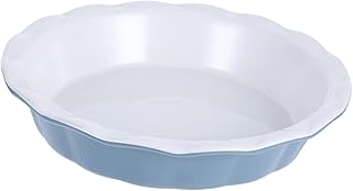 Multi-purpose Ceramic Baking Dish Non-stick Surface Ruffled Pan for Apple Pumpkin Pies Quiche Tart