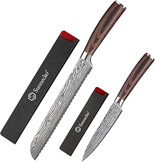 Sunnecko Bread Paring 2pcs Knife Set