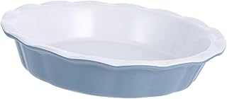 GLEAVI Ceramic Pie Dish Ruffled Edge Deep Fluted Baking Dish for Apple Pie Multi-Use Oven Safe Baking Pan for Dinner Desserts