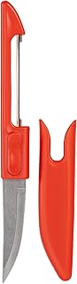 Vegetable/Fruit Peeler and Paring Knife Set – 6.7" Stainless Steel Blade with Sheath Cover, Assorted Colors, Ergonomic Compact Kitchen 2-in-1 Tool (4)