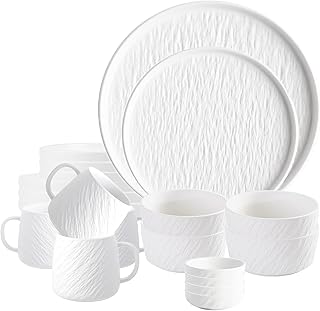 Ceramic Dinnerware set with Mug for 4, 20 Pieces, Kitchen Plates and Bowls Set, Dish set for 4, Dishware Sets Stoneware Dinner Plates Set Platos de Cocina Vajilla