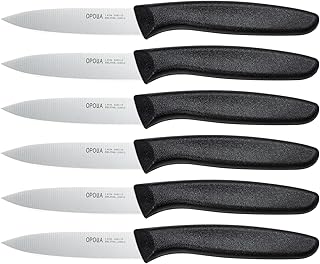 Paring Knife Fruit Knife Set (6 Pieces), Ultra Sharp Stainless Steel Vegetable and Fruit Knife with PP Plastic Ergonomic Handle for Cutting Fruits and Vegetables- Black