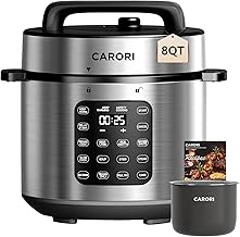 9-in-1 Electric Pressure Cooker, 1000W Instant Multi-Cooker with IMD Touchscreen, Olla de Presion, Non-Stick Pot, Rice Cook, Slow Cook, Steamer, Sauté, Warmer, Safe Venting, Silver 8 Qt