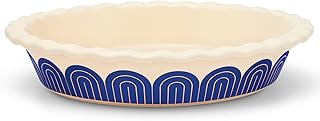 Great Jones Sweetie Pie 10 inch Ceramic Pie Dish (Blueberry) | Pie Pan for Baking Quiches, Pot Pies & More | Durable, Round Oven Safe Baking Dish 500°F | Microwave & Dishwasher Safe