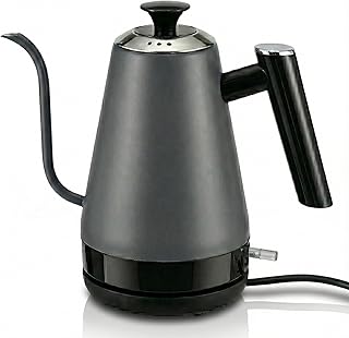 Electric Gooseneck Kettle, Pour Over Kettle for Coffee & Tea, Hot Water Boiler, 100% Stainless Steel Inner Lid & Bottom (K02)