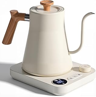 Electric Gooseneck Kettle, 1200W Digital Hot Water Tea Kettle with Temperature Control, 900ML Water Boiler with Stainless Steel Inner, 104-212℉ Keep Warm Function, for Boiling Water Coffee Tea