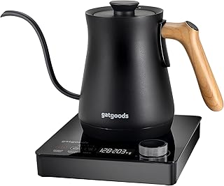 Electric Gooseneck Kettle – Precise Temperature Control, 1200W Fast Boil, Keep Warm Feature, Ideal for Pour-Over Coffee and Tea, 27oz Stainless Steel Interior
