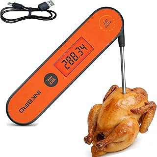 Kitchen Meat Thermometer for Cooking,Waterproof Instant Read Thermometer with Backlit,Magnet,Rechargeable Cooking Thermometer