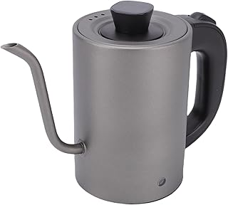 Yosoo Fast Heating 0.8L Gooseneck Electric Kettle with Auto Shut Off, Stainless Steel Pour Over Tea Kettle, Ti Gray Finish for Elegance (U)