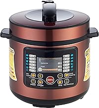 Multifunction 6L Electric Pressure Cooker – Stainless Steel Pressure Cooker with Non-Stick Inner Pot, Digital Slow Cooker, Rice Cooker, Steamer, 1000W