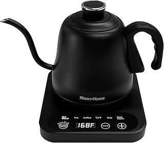 Gooseneck Electric Kettle Temperature Control: ±1℉ Precise Target & Keep Warm, Quick Heating 316L Stainless Steel Electric Kettles for Boiling Water, Pour Over Coffee, Brew Tea & Milk, 1000W/0.8L