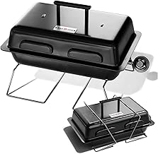 GasOne GPT-25 Propane Burner Gas Grill with Foldable Legs – Portable Grill Propane BBQ Grills with Adjustable Regulator – Heavy Duty Metal Construction – Easy to Assemble, Compact Foldable Design