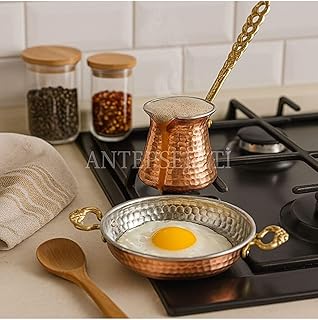 Copper Kitchen Set 2-Piece Traditional Cookware Collection Durable Construction Multi-Purpose Cooking Vessels KIRMIZI Size One Size