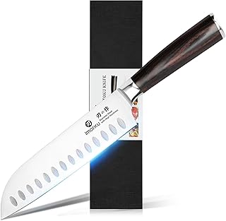 imarku Santoku Knife-Super Sharp Chef Knife Made of High Carbon Stainless Steel,Kitchen Knife with Ergonomic Handle,Best Gift Sharp Knife on Christmas and Birthday for Her Him