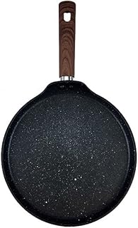 Seasoned Cast Iron Griddle Kitchen Pan Breakfast Steak Egg Frying Pancake Pot Set(E,22cm)