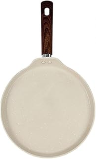 Seasoned Cast Iron Griddle Kitchen Pan Breakfast Steak Egg Frying Pancake Pot Set(D,28CM)