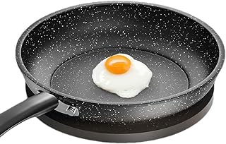 Seasoned Cast Iron Griddle Kitchen Pan Breakfast Steak Egg Frying Pancake Pot Set(24CM)