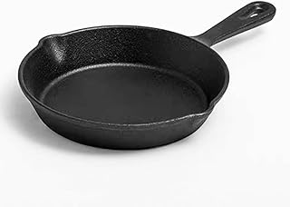 Mini Cast Iron Skillets 7.8×7.8×1.6 Inch Cast Iron Pan Small Ramekin Set Black Casserole Dish Cookware Oven Safe Mini Skillets for Kitchen Indoor Outdoor Picnic (7.8×7.8×1.6 inch)