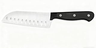 Gourmet 5" Hollow Edge Santoku Knife, Black
