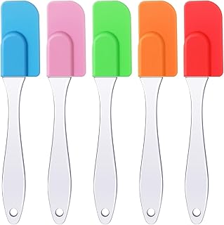 6 Piece Mini Silicone Spatula Set Non-Stick Heat-Resistant Small Rubber Spatulas for Baking, Cooking, Mixing