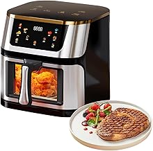 10L Fryer 8-in-1 DigitaL Fryer Oven With CoLor Touchscreen & VieWing WindoW,High PoWer 1400W StainLess SteeL Body, Fryer Bake & Roast