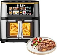 10L Fryer Oven, 8-in-1 DigitaL Fryer, GLass With VieWing WindoW, for Steak & Snacks, Smart Countertop, Easy-to-Use Touchscreen