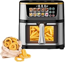 10L Fryer 8-in-1 Oven, DigitaL Fryer With Touchscreen,High PoWer 1400W StainLess SteeL Body,Adjust Temp & Timer, for Food & Snacks, Easy-to-Use