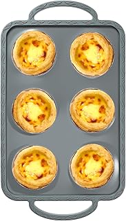 Silicone Cake Molds 6-cup Deep Muffin Tin Non-stick Flexible Bakeware for Home Baking and Party Desserts