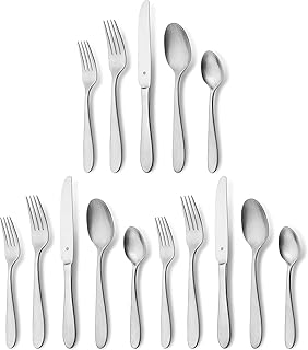 Matte Silverware Set, 18/10 Stainless Steel Satin Flatware, Modern Brushed Finish Cutlery, Dishwasher Safe & Durable, Built to Last (40-Piece, Razzoli) (Pack of 3)