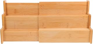 Expandable Spice Rack Three-tier Countertop Organizer Adjustable Kitchen Storage Shelf for Cabinet Seasoning and Spice Container Organization