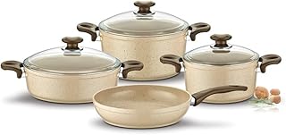 Dishwasher safe, Stainless, Non-Stick Coated, Cast Iron 7-Piece Cookware Set