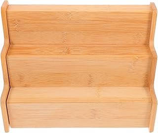 Adjustable 3-tier Spice Rack Organizer 24-40cm Expandable Kitchen Countertop Cabinet Shelf for Seasoning Storage