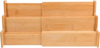 Garneck Expandable Kitchen Spice Rack 3-tier Cabinet Shelf Organizer Space-saving Seasoning Storage for Countertop Kitchen Organization