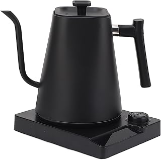 Yinhing Gooseneck Electric Kettle Temperature Control 304 Stainless Steel LED Screen Pour Over Coffee Tea Kettle Matte Black 1200W Precise Brewing (US Plug 110V)