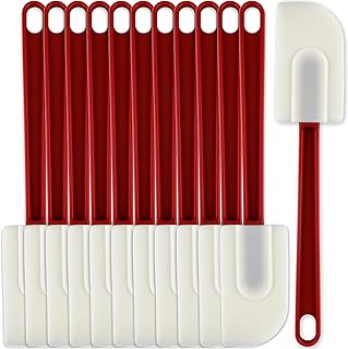 12 Pack Silicone Spatula Set 10 Inch Heat Resistant Rubber Scraper Commercial Silicone Spatulas for Baking Cooking Mixing, Nonstick Cookware Safe