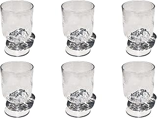 Hammered Rustic Acrylic Wine Glass - Clear - 15 oz - Set of 6