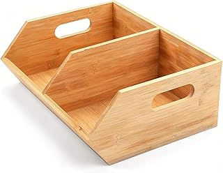 Pantry Storage Bins, Stylish, – Elegant Ergonomic Wooden Organizer Stackable Organization, Food Kitchen Home Snack, Potato Onion Bathroom | Food Kitchen Home Snack Potato Onion Bathroom