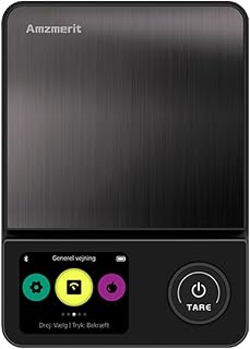 Smart Food Kitchen Scale with Nutritional Calculator, 27 Nutrients Tracking, Calorie and Macro Tracking, 11lbs/5kg Capacity, Brownish Gray