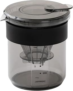 Portable 3-In-1 Pour Over Coffee Maker, With Scale & Spoon Lid, Hand Brew Coffee Pot, Food-Safe, Reusable Dripper For Travel Office Rv