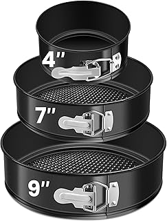 Springform Pan, Nonstick Cheesecake Pan for Baking, with Removable Bottom, Easy Release & Cleanup, Set of 3 (6+8+10 Inch)