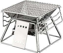 Outdoor Charcoal Grills, Portable Stainless Steel Non-Stick Folding Barbecue Grills,Camping Picnic Tool,for Cooking & Grilling