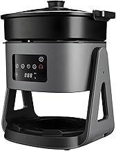 Air Fryer,Touch Type Large Capacity Air Fryer,Stainless Steel Heating Pipe,Thickened 4mm High Borosilicate Glass w/Frying Pan,for Family