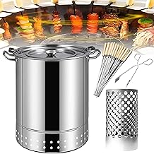 Barrel Grill, Vertical Barbeque Hanging Stove,Smoker Charcoal Barrel BBQ Grill, for Camping, Picnics, Backyard Barbecues (36 * 36 * 43cm)