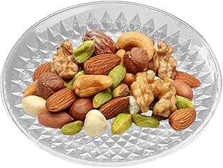 Round Serving Platters - Acrylic Clear Snack Plate,Serving Solutions, Food Cake Tray for Candies, Cakes, Cupcakes, Mousse, Fruits