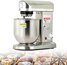Commercial Stand Mixer, 10L Electric Food Mixer, 500W, 3 Speeds with Pulse Kitchen Electric Mixer, Tilt-Head Cake Mixer with Stainless Steel Bowl, Dough Hook, Whisk, Beater,Silver (Silver)